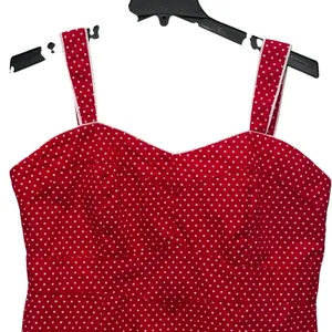 Vintage Aman Polka Dot Red Dress Plus Women Size 18 Cotton Sundress Cottagecore‎ thumbnail 2