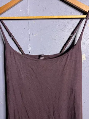 SKIMS Smooth Lounge Strap Mini Dress in chocolate Brown. Size XL thumbnail 5