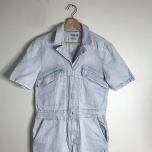 Faherty Blythe Jumpsuit Coverall Light Indigo Wash Denim‎ size xs thumbnail 4