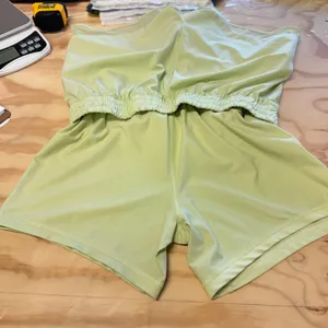 Layers 8 Womens Qwick-Dry Running Shorts Lime Green High Rise Lined XL Athletic‎ thumbnail 5