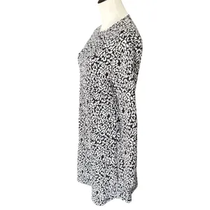Reformation Kenmare Dress in Le Chat Size L Black White Animal Print‎ thumbnail 3