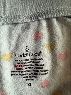 Cuddl Duds XL Lounge Pants with Heart Pattern thumbnail 3