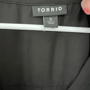 Torrid Charcoal Blouse with Pockets thumbnail 2
