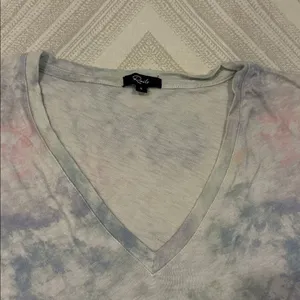 Rainbow Sandals Rails Rainbow Tie-Dye Cotton V Neck T-Shirt Size Small thumbnail 2