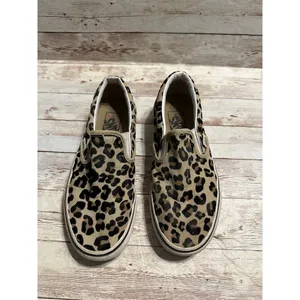 Vans Slip On Sneakers Women's Size 6 Leopard Animal Print Canvas Shoes Comfy thumbnail 4