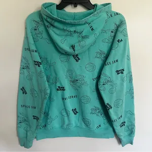 Space Jam Hoodie All Over Print Tune‎ Squad Teal Womens Size Small Basketball thumbnail 11