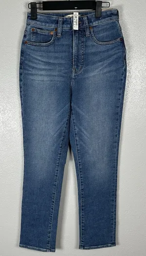 NEW Madewell The Curvy Perfect Vintage Jeans Womens 26 Medium Wash Straight Leg thumbnail 1