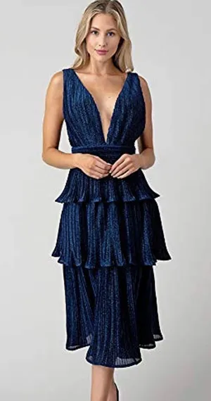 Minuet Dresses for Women Party Evening Cocktail Prom Wedding Guest Party Gown Dresses Tea Lenght thumbnail 1