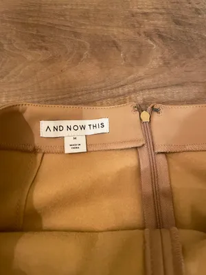 AND NOW THIS - Trendy Brown Vegan Leather Cargo Mini Skirt Size Medium thumbnail 5