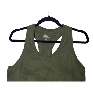 Athleta Womens Speedlight Camo Tank Top L Green Seamless Racerback Athleisure thumbnail 5