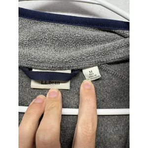 L.L. Bean Fleece Quarter Zip Pullover Sweater Jacket Women Size M #502183 Gray thumbnail 2