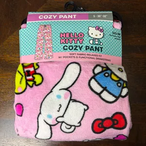 Hello Kitty Pink Cozy Pants with Colorful Character Print thumbnail 1