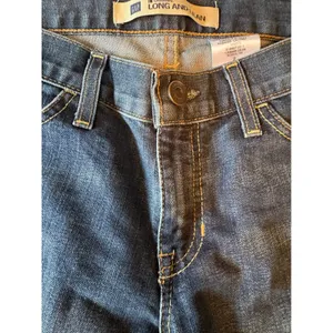 Gap Original Long and Lean Flare Leg Jeans Dark Wash Blue Denim Size 2 Long thumbnail 3