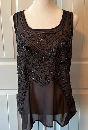 Studio Y SHEER BEADED BLOUSE thumbnail 1