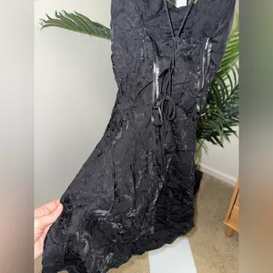 For Love And Lemons Gabrielle Black Mini Dress with Rhinestone Straps XS revolve thumbnail 6