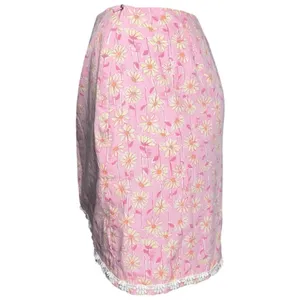 Lilly Pulitzer Vintage White Label Women’s Size 2 Pink Daisy Print Mini Skirt thumbnail 5
