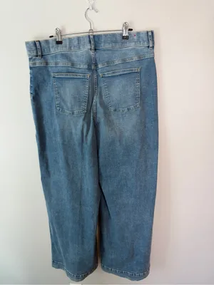 SPANX EveryWear Pull-On Wide Leg Jeans 1X Regular Antique Indigo thumbnail 3