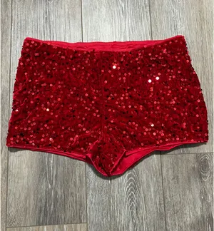 Shein Red Sequin Shorts thumbnail 2