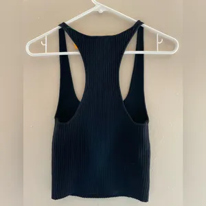 Free People Initimately Black Tank Cami Intimately Ribbed Knit Top Size large thumbnail 5