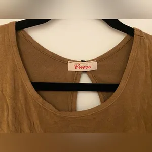 Vivace Brown Sleeveless Suede Western Cinched Waist Top Women’s Size unknown thumbnail 4