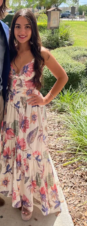 Boutique Two Piece Flower Dress thumbnail 1