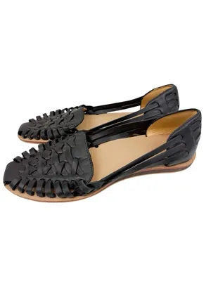Nisolo Hurache Sandals Woven Fisherman Flats Black Size 9 thumbnail 5
