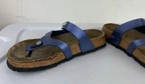 Birkenstock Papillio Metallic Purple Blue 2 Strap Thong Sandals Sz 39 / US 8 thumbnail 8