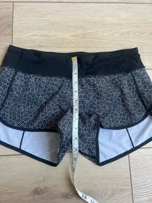 LULULEMON Run Times Shorts Miss Mosaic Black Size 6 thumbnail 12