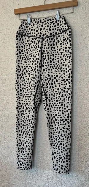Balance Athletica Kids Black and White Spot Print Leggings thumbnail 1