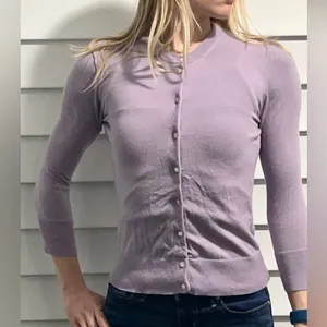 J.Crew Light Purple Cardigan thumbnail 1