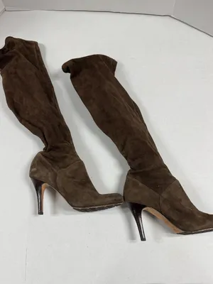 Cole Haan Women's Brown Suede Over the Knee Boots - Size 8.‎ thumbnail 14