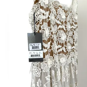 NWT Alberta Ferretti Floral Lace Embroidered Tulle Dress Size 2 thumbnail 9
