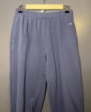 Hollister Sweatpants Women Small Blue Fleece Jogger Pants Adjustable Rise Lounge thumbnail 1