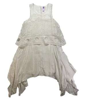 Alya Dress Womens XS White Lace‎ Sleeveless Asymmetrical Scoop Neck layered thumbnail 1
