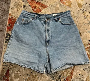 Vintage 1996 orange tab light wash Levi’s shorts thumbnail 1