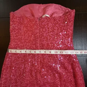 Jovani VTG Y2K Sequin Gown‎ Silk Mermaid Maxi Pink Prom Dress Evening Formal 0 thumbnail 5
