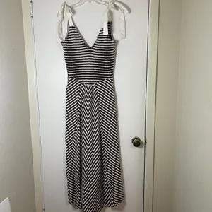 FREE PEOPLE x free-est Cecelia Midi Dress striped brown size Medium thumbnail 2
