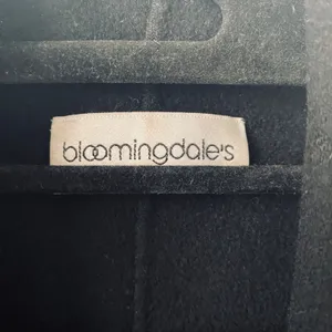 Bloomingdales sz 2P Black 100% Wool Trench Coat ‎ Luxury Minimalist thumbnail 6