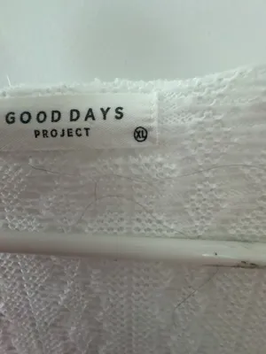 Good Days Project White Knit Tie-Front Long Sleeve Cropped Cardigan thumbnail 3