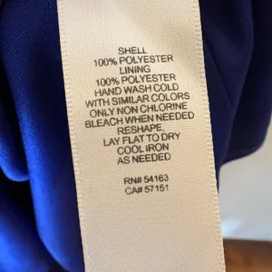 Eliza J Royal‎ Blue Cold Shoulder Ruffle Chiffon Dress Size 14 thumbnail 7