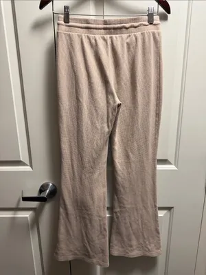 Aritzia Sunday Best Waffle Flared Pant Taupe S thumbnail 5
