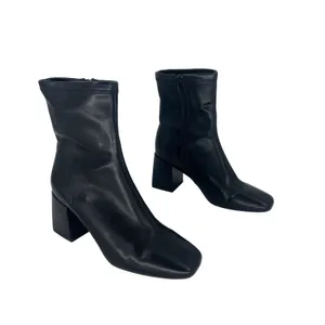 Silent‎ D Carina Heeled Ankle Boots Black Leather Size 39 thumbnail 2