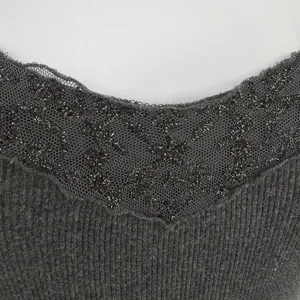 Y2K Aeropostale Ribbed Lace Trim Cami Top Sz S Coquette Bella Layering Grunge thumbnail 4