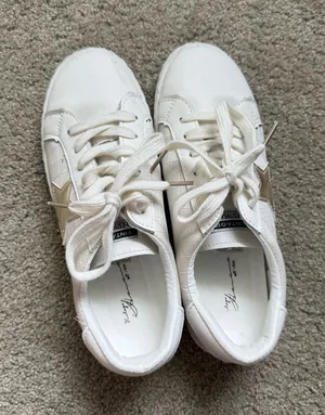 Vintage Havana White Sneakers with Gold Star thumbnail 1