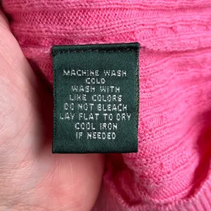Lauren Ralph Lauren Women's Pink 100% Cotton Mini Cable Knit Sweater Size M thumbnail 7