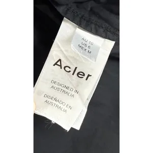 Acler Black Sleeveless Wrap Dress Button Detail‎ Asymmetrical Hem Size US 6 thumbnail 3