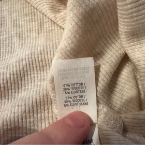 Aerie Cream Long Sleeve Ribbed Knit Crewneck Pullover Top Sz‎ XXL NEW thumbnail 6