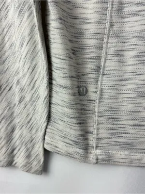 Lululemon Set To Sweat Tiger Space Dye Hail White Long Sleeve Athletic Top 6 thumbnail 6