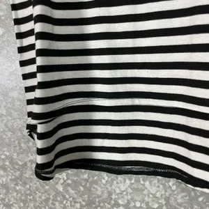 Hot Topic Black & White Striped Lace Sugar Skull Tank Top - Size Small - Hi-Low thumbnail 5