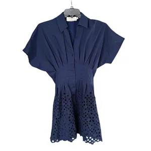 Anthropologie Exquise Navy Tobie Mini Shirt Dress Size XS thumbnail 2